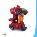 Battery Operated Light & Music 360 Degree Rotating Transformer Robot Car TOY. 