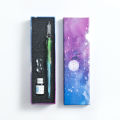 Crystal Glass Pens Starry Sky Unicorn Calligraphy Dip Pen Glitter Powder Fountain Pens Colors Ink Gift Box Writing. 