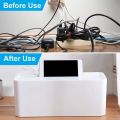 ABS Cable Organizer Cord Box, Route Cables, Under Desk Power Strip. 