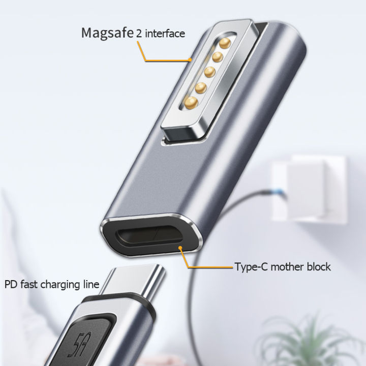 Magnetic%20USB%20C%20Adapter%20Type%20C/DC5521%20to%20Magsafe*%202%20/Magsafe1%20Connector%20PD%20Quick%20Charge%20Adapter%20For%20MacBook%20Air/Pro%20-%20Image%202