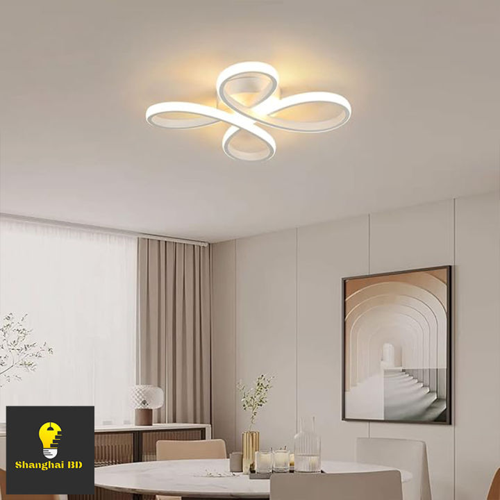 LED Ceiling Lights, Creative Flower Shape LED Ceiling Lamp, Chandeliers Ceiling Light for living Room 3 Color White, Warm, Natural White Bedroom Kitchen