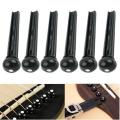 Bridge Pins For Acoustic Guitar (6 Pcs) - Black. 