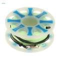 Luminous Scuba Diving Finger Reel Spool, Wreck Cave Finger Spool Reel with Stainless Steel Snap Bolt Clip and 30M/100ft High Visibility Line.