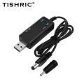 TISHRIC 5V USB DC 12V 9V Power Cable USB To DC Converter Cable For Router Jack 5.5/3.5mm Power Supply Plug Jack Via Powerbank. 