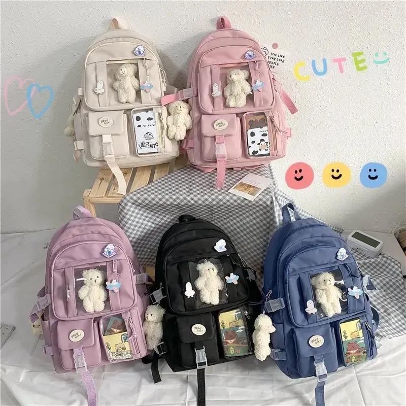 High School Girls Backpack High Capacity School Bags For Teenage Girls Multi Pockets Kawaii Backpack Women Harajuku Cute Mochila Daraz .bd