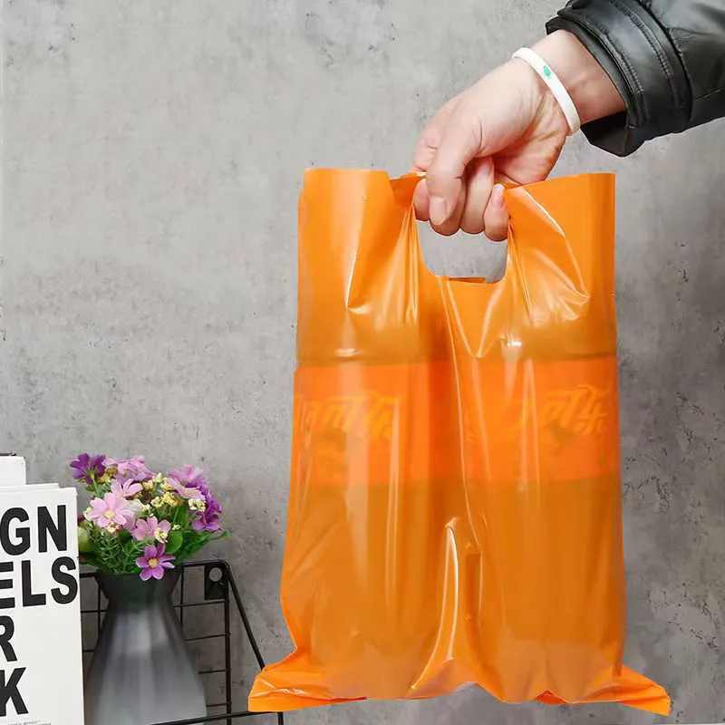 50/100pcs Customized Plastic Bag For Gift Shopping Poly Pack Bag
