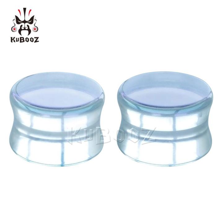 KUBOOZ%20Fashion%20Transparent%20Glass%20Colorful%20Ear%20Piercing%20Plugs%20Gauges%20Expanders%20Body%20Jewelry%20Earring%20Tunnels%20Stretchers%202PCS%20-%20Image%202