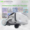 SHINECON Vr G15E Within 4.7-7 inch Screen Generation Smart Mobile Phone 3D Cinema Virtual Reality Vr Glasses Headset with Earphones Compatible iOS & Android Smartphone. 