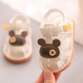 Yfashion ldren Cartoon oddler  Shoes With Magic Sticker Squeaky Shoes For 0-2 Years Old Kids color. 