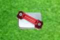 Front Brake Fluid Reservoir Cover Cap For Motorcycle. CNC Alloy Universal Model Red.