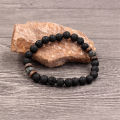 Wholesale Lava Stone Buddha Beads Bracelets Black Iron Lava Bracelet Natural Volcanic Stone Bracelets for Women Men. 