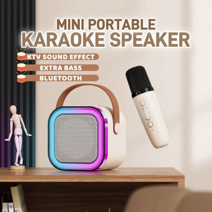 k12%20Speaker%20Kits%20Bluetooth%20Speaker%20With%20Wireless%20Microphone%20Household%20Mini%20KTV%20Machine%20For%20Camping%20Outdoor%20Activity%20-%20Image%203