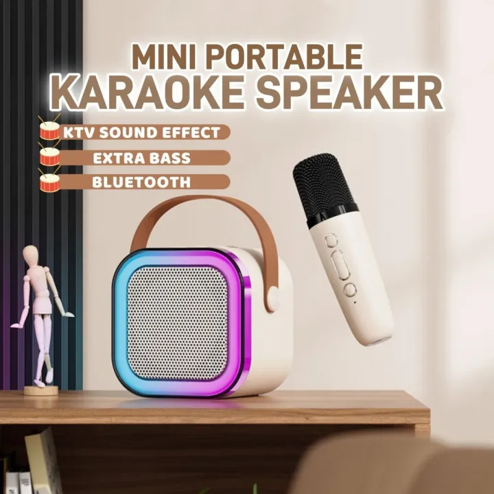 k12%20Speaker%20Kits%20Bluetooth%20Speaker%20With%20Wireless%20Microphone%20Household%20Mini%20KTV%20Machine%20For%20Camping%20Outdoor%20Activity%20-%20Image%203