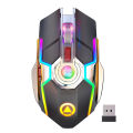 Wireless Mouse Silver Eagle A5 Rechargeable Wireless Mouse Gaming Game RGB Luminous Silent Silent Mouse. 