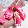 Pink Barbie Key Chain Doll Pendant Love Key Ring Headphone Case Charms Bag Decor Cherry Super Store.