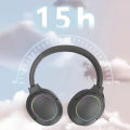 Qiunery P2963 Wireless Headset Lighting Noise Reduction Over-Ear Stereo Earphones For Computer Game Office Zoom Meeting. 