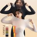 Thermal Underwear Women Tops Long Sleeve Bottoming Top Seamless Long Sleeves Highly Elastic Autumn Winter Thermal Shirt Women.