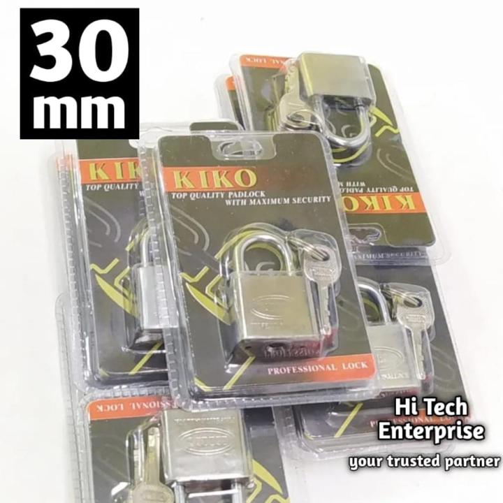 4-key 30 mm high-security and durable KIKO lock. Weather-resistant Heavy duty Iron made KIKO padlock 1 Piece.