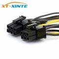 XT-XINNTE 24Pin to to Dual 6 Pin PCI-E Graphics Card Power Cable With Boot Graphics Adapter Cable Wire 18AWG 30cm. 