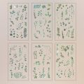 6 pcs/pack Adhesive PVC Plant Flower Sticker Journal Supplies DIY sticker Vintage Transparent Flower Stickers Waterproof Clear PET Scrapbook Stickers Album.