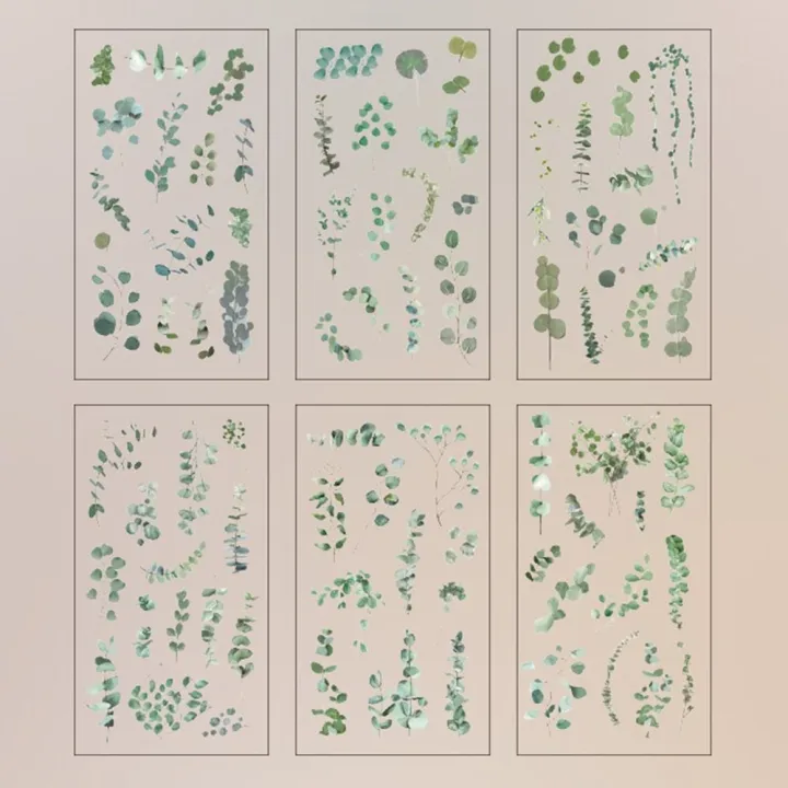 6%20pcs/pack%20Adhesive%20PVC%20Plant%20Flower%20Sticker%20Journal%20Supplies%20DIY%20sticker%20Vintage%20Transparent%20Flower%20Stickers%20Waterproof%20Clear%20PET%20Scrapbook%20Stickers%20Album%20-%20Image%208
