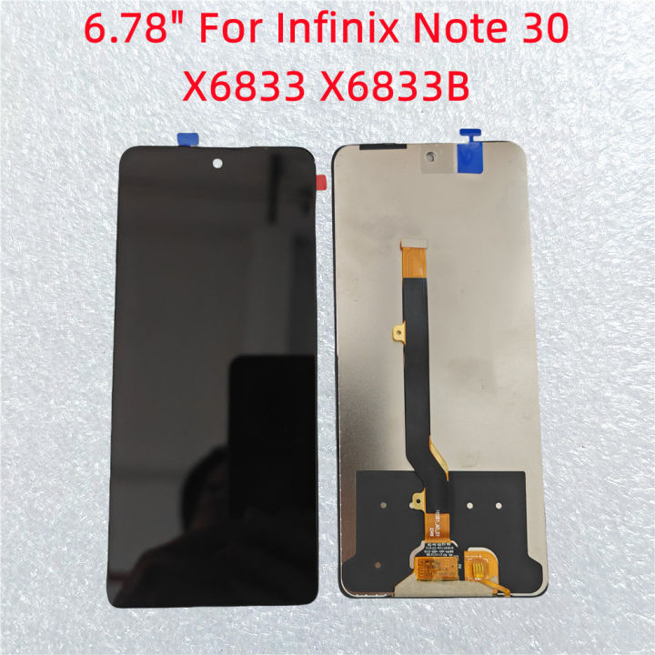 6.78 For Infinix Note 30 LCD X6833 LCD Display Screen Touch Panel Digitizer Sensor Assembly Replacement Note30 X6833BLCDs Parts