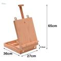 Wooden Art Easel Box Desktop Easel for Drawing for Painters Beginner. 