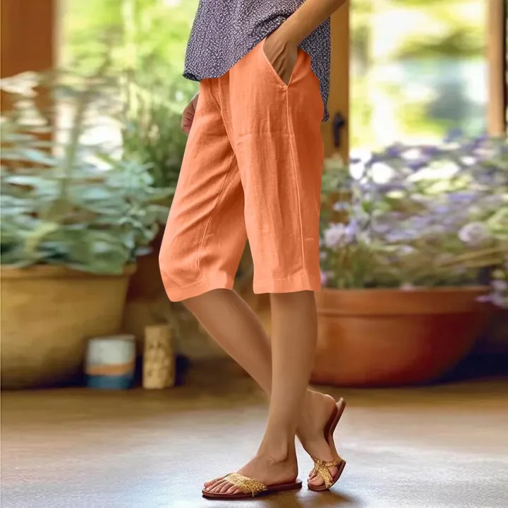 Women%E2%80%99s%20Comfortable%20Capris%20Cotton%20Pants%20Drawstring%20Elastic%20Waist%20Pants%20Casual%20Cropped%20Trousers%20Daily%20Breeches%20Five%20Half%20Pants%20Pantalone%20-%20Image%206