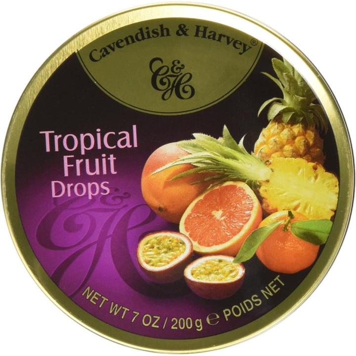 Cavendish & Harvey Tropical Fruit Drops (Tropik Meyve) Şekersiz 175gr