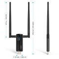 EDUP Free Driver AX5400 WiFi 6E Adapter USB3.0 Dongle High Gain Antenna Wireless Network Card Tri Band 2.4G/5G/6GHz Wi-Fi. 