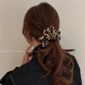 Korean Leopard Elastic Hair Bands Simple Vintage Hair Rope Ties Scrunchie Large Headwear Girls Women Hair Accessories. 