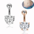 New Fashion Piercing Navel Nail Body Jewelry Flower Pendant Crystal Belly Button Rings for Women Girls #77463.