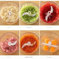 Hand Chopper, Manual Food Chopper, Hand Crank Onion Spinner, Food Chopper with Container, Rotary Onion Chopper.