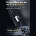 Bluetooth V5.4 Earphone Noise Cancellation Color Screen Touch, White. 