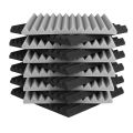 12 Pcs Acoustic Foam Board,Studio Wedge Tile,Acoustic Foam Soundproof Pyramid Studio Treatment Wall Panel 2.5X30X30cm. 