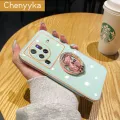 Chenyyka For vivo X80 Pro Case Flash Drill Metal Rotate Bracket Design Side Square Edge Plating Silicone Soft Casing Full Lens Camera Protection Back Cover. 
