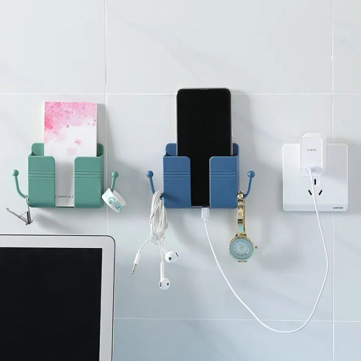 1PCS%20Wall%20Mounted%20Organizer%20Storage%20Box%20Mobile%20Phone%20Charging%20Bracket%20Multifunctional%20Wall%20Storage%20Rack%20-%20Image%205