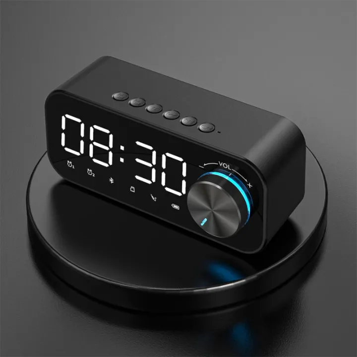 ZXL-B126%20Subwoofer%20Mini%20Bluetooth%20Speaker/Mirror%20Dual%20Alarm%20Clock%20Digital%20Display%20LED%20Wireless%20Subwoofer%20Music%20Player%20-%20Image%204