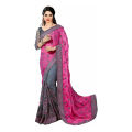 Indian Weightless Georgette Shari Pink Color Sari High Quality Embroidery Work On Blouse - শাড়ি - Marvelous Exclusive High Quality saree for women. 