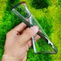 J Case For Infinix Hot 12 Transparent One Part Back Cover With Shiny Border - Camera - Phone Back Cover (Back Case Cover For Smartphone). 