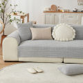 Japanese linen sofa cushion universal all seasons simple modern non-slip resistant cotton linen woven fabric cover cover.