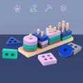 Shape Sorter Toy Shape Sorting Learning Kids Baby Christmas Gift Wooden Blocks. 