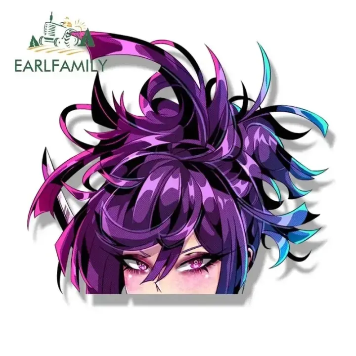 EARLFAMILY%20Gyaru%20Ninja%20Yuzuriha%20Fanart%20Car%20Sticker%20Anime%20Sketch%20Waifu%20Decal%20JDM%20Funny%20Peek%20Girl%20Graffiti%20Stickers%20Car%20Wrap%20-%20Image%203