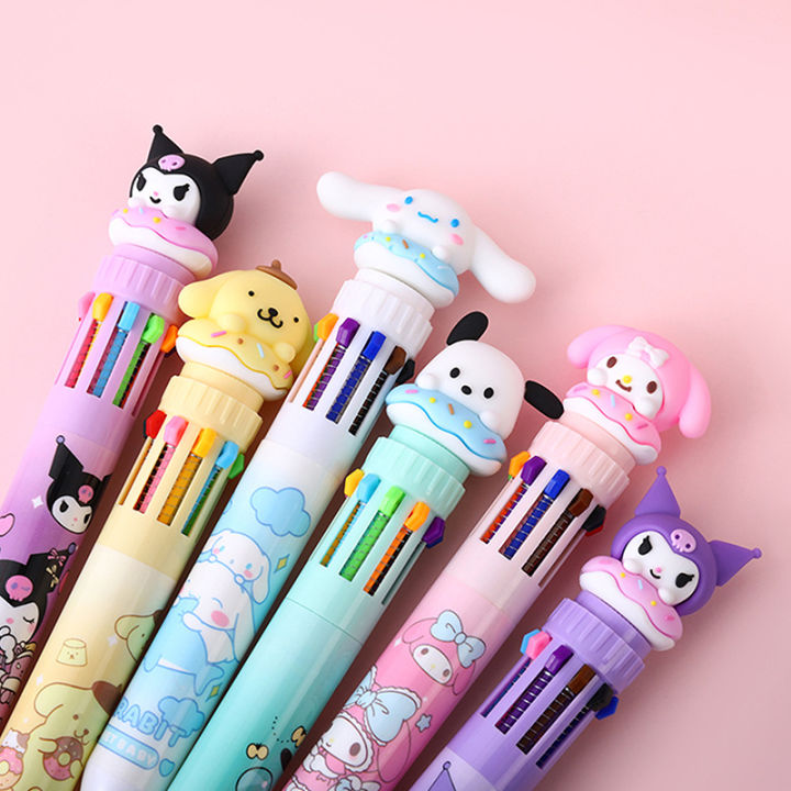 Sanrio%20Press%20Ten%20Color%20Ballpoint%20Pen%20Cartoon%20Kawaii%20Kuromi%20Multi-color%20Students%20Gel%20Pen%20Melody%20Sanrio%20Stationery%20Write%20Cute%20Pens%20-%20Image%204