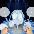 Virtual Drumsticks Kit, Bluetooth 8 Sounds Portable Electronic Air Drum Set Compact with Pedals for Outdoor. 