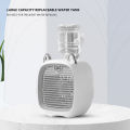 1200mAh Desk Misting Fan USB Rechargeable Water Cooling Fan Adjustable Grid Desktop Air Cooler Replaceable Water Tank Indoor Use. 