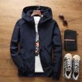 Jacket Men's Windbreaker 10 Color Spring Summer Fashion Zipper Thin Jacket Men Casual Hooded Jacket Male 6XL 7XL. 