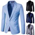 Simple Casual Blazer Comfy Suit Jacket Lapel Slim-fitting Pure Color Blazer Slim. 