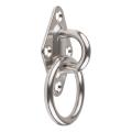 80Mmx50Mm Mounting Hook For Wall Or Ceiling With Round Ring Stainless Steel - Bracket / Attachment For Sling Trainer, Hammock, Aerial Yoga, Awning. 