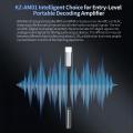 KZ AM01 Type-C to 3.5mm Audio Adapter 32bit/384kHz Hi-Fi DAC + IC Amplifier Dual Chip Earphone Audio Cable. 